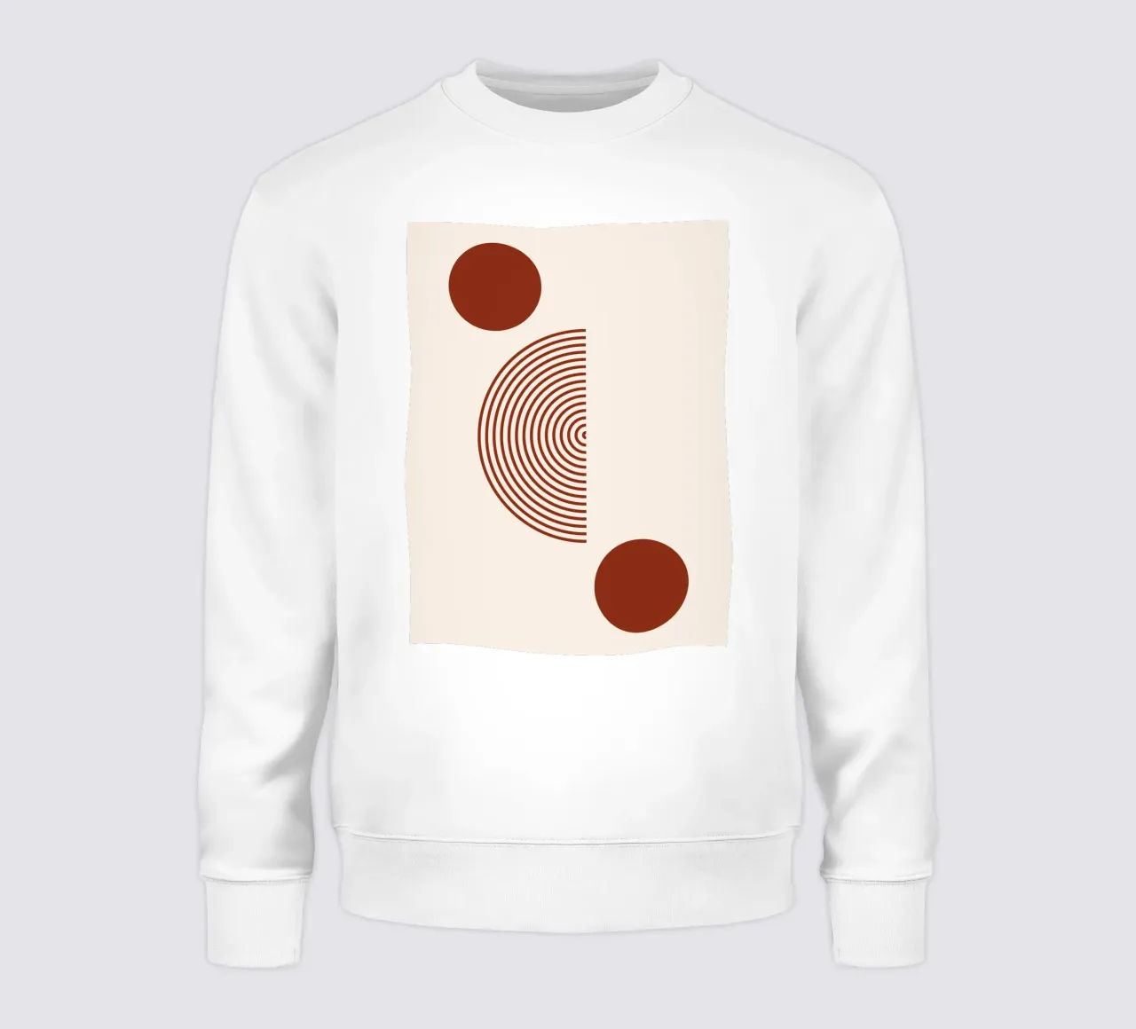 Geometric balance - rust red design sweatshirt by Whole©