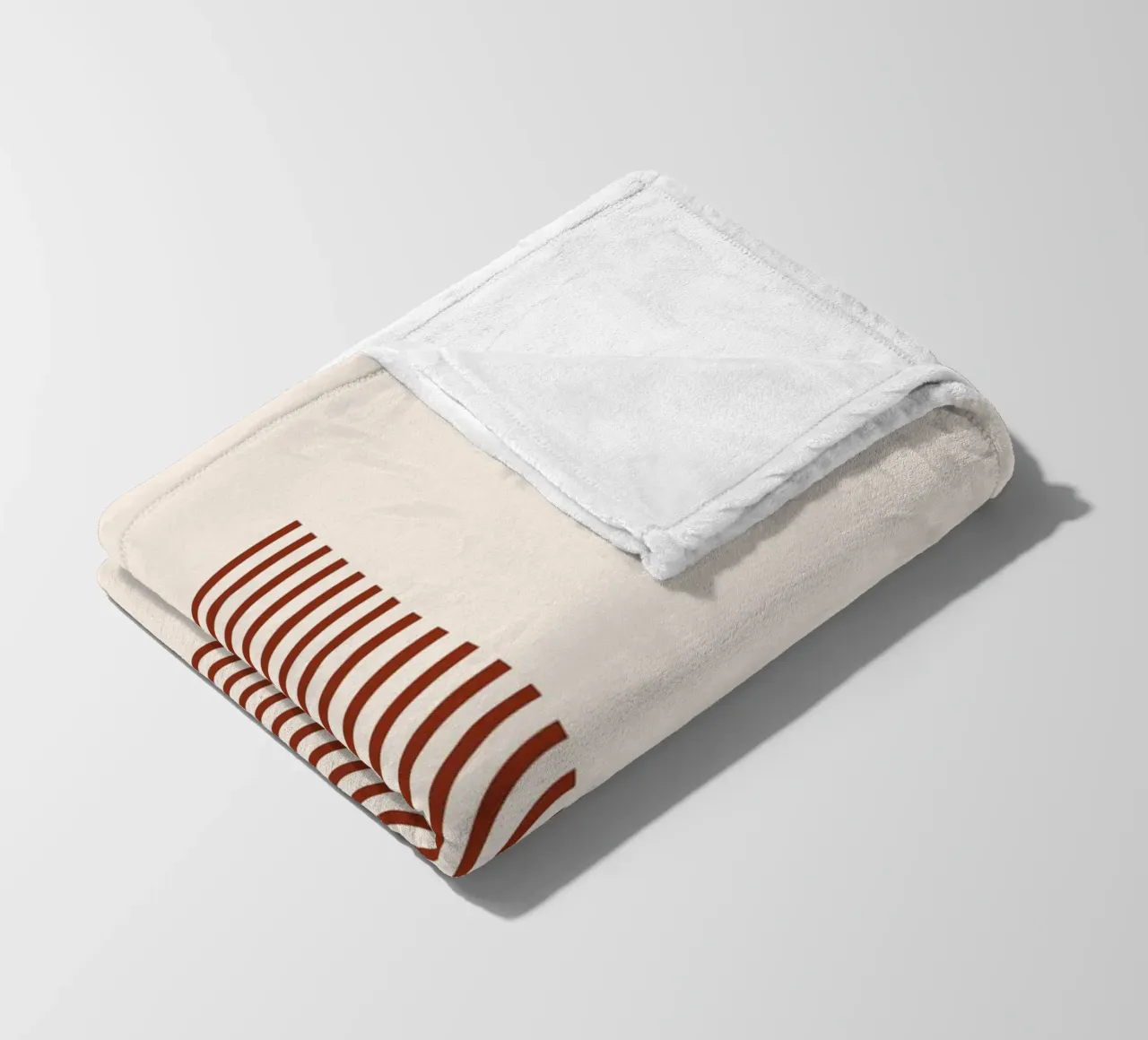 Geometric balance - rust red design fleece blanket by Whole©