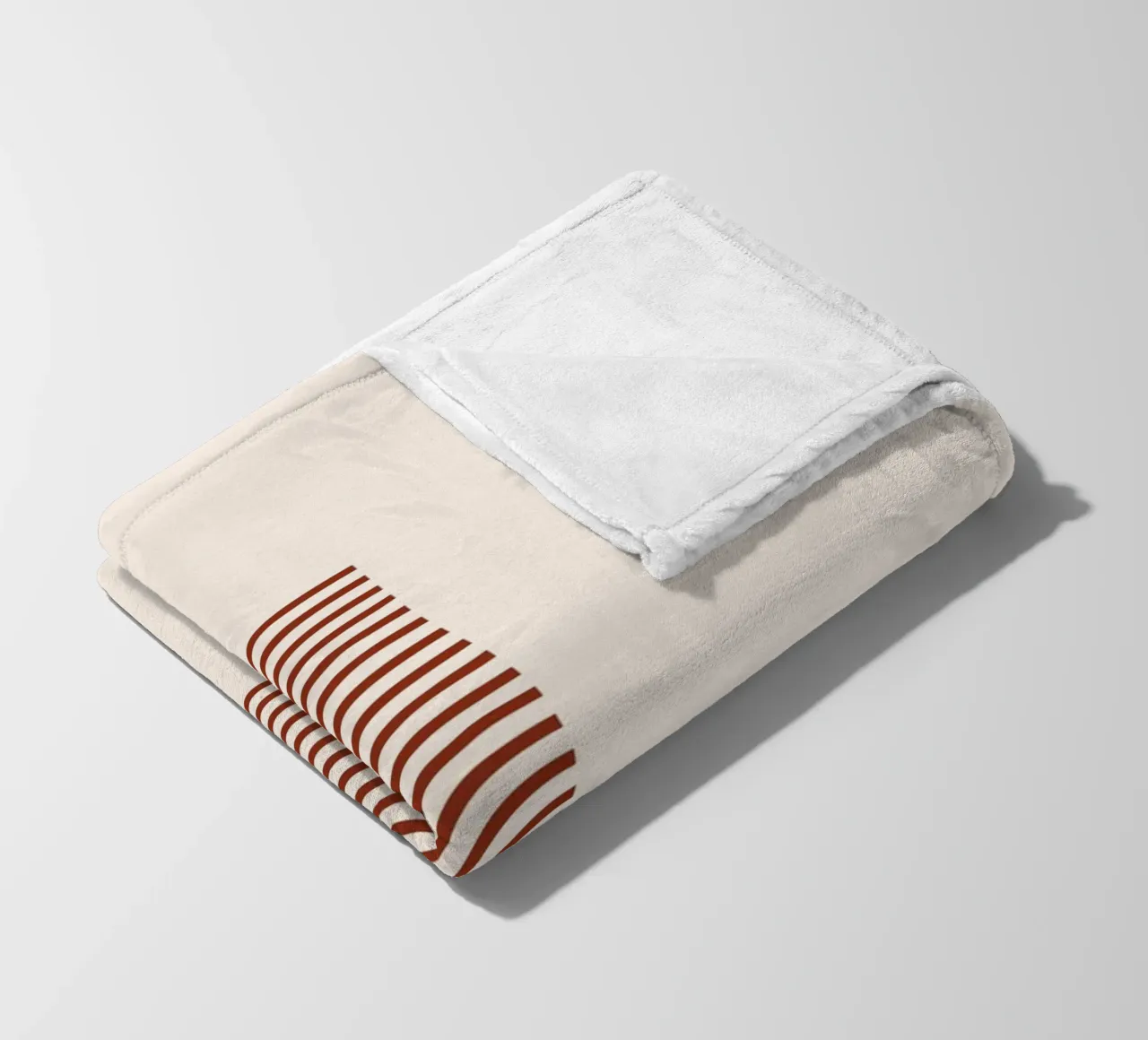 Geometric balance - rust red design fleece blanket by Whole©