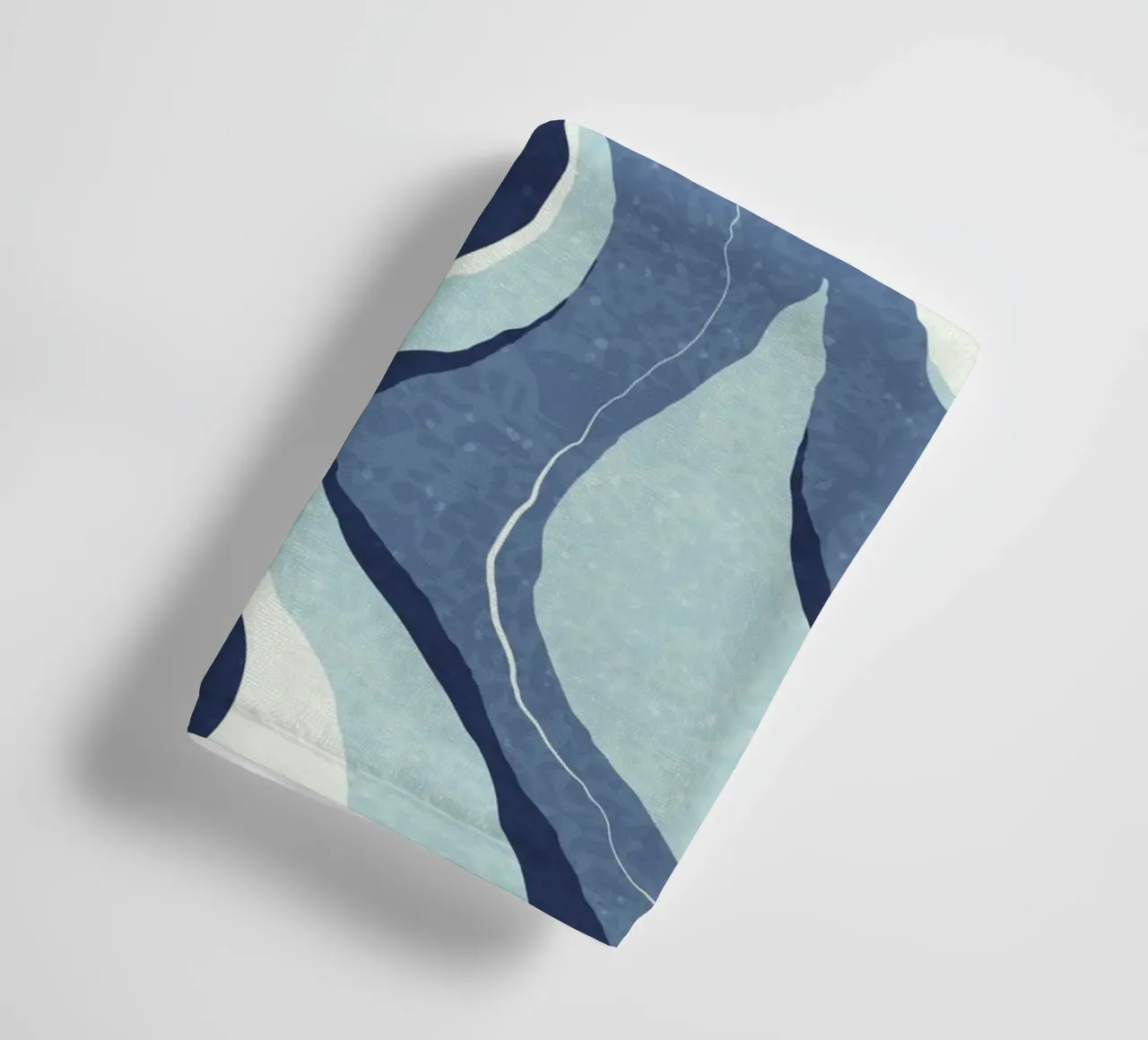 Abstract mountain landscape - blue & red towel by Whole©