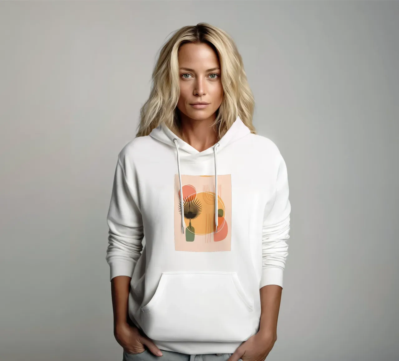 Arte astratta boho - Colori caldi felpa con cappuccio da Whole©