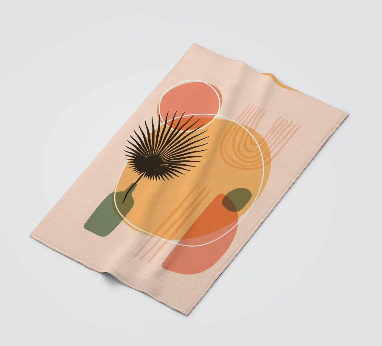 Arte astratta boho - Colori caldi coperta in pile da Whole©