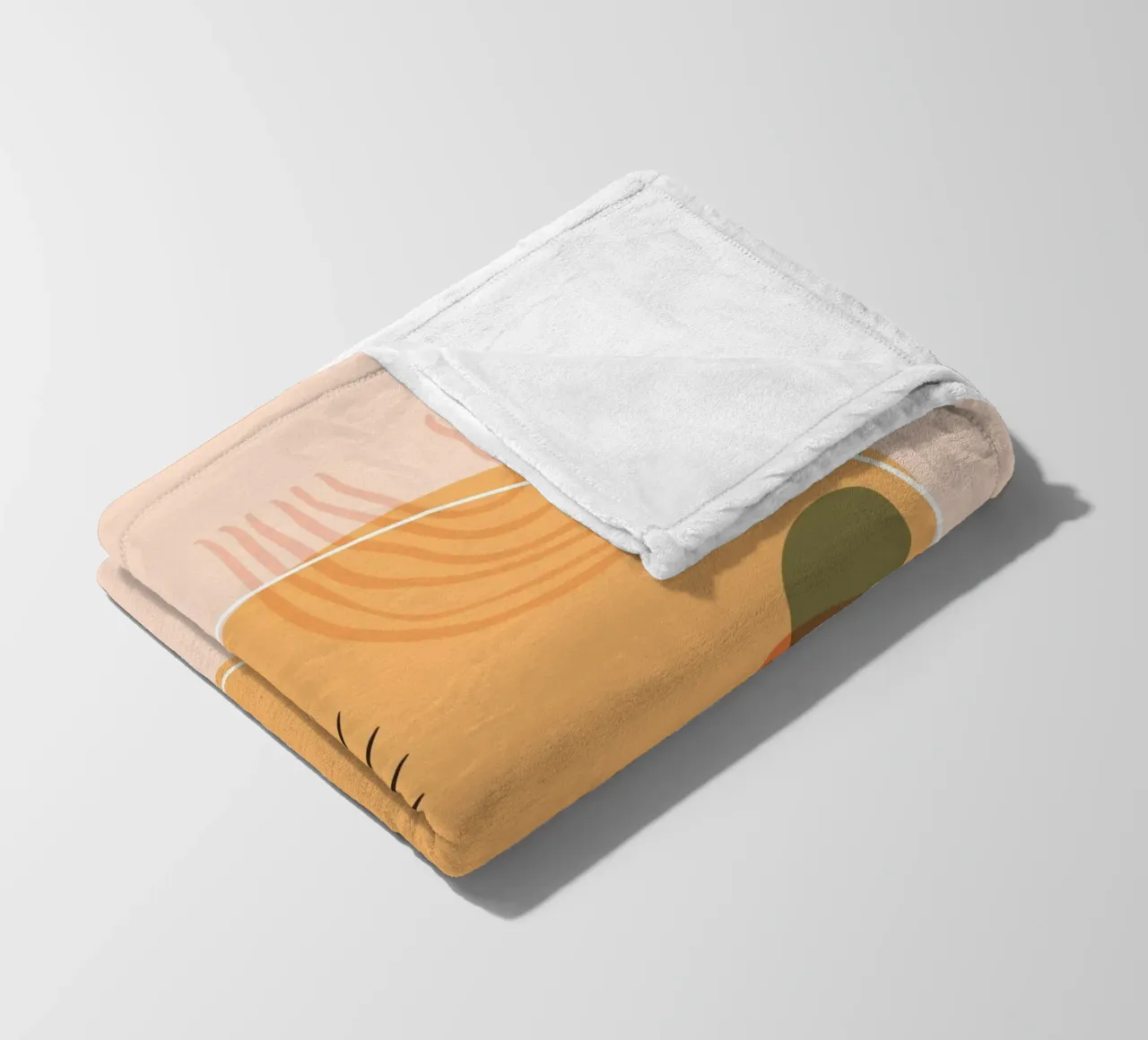 Arte astratta boho - Colori caldi coperta in pile da Whole©