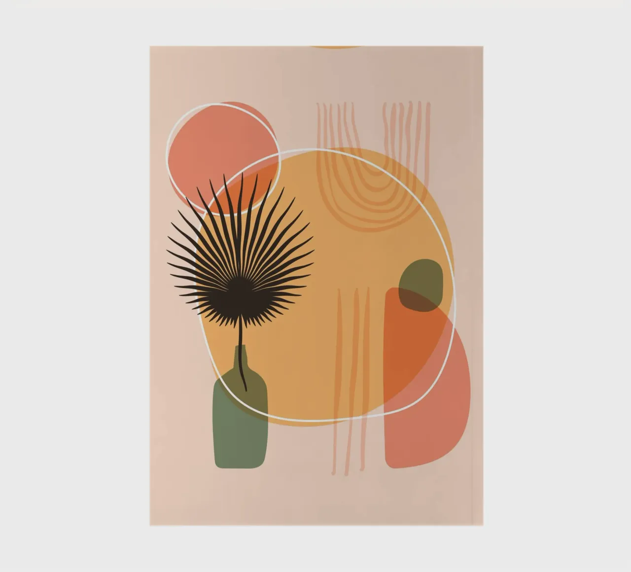 Abstract boho art - Warm colours notebook by Whole©