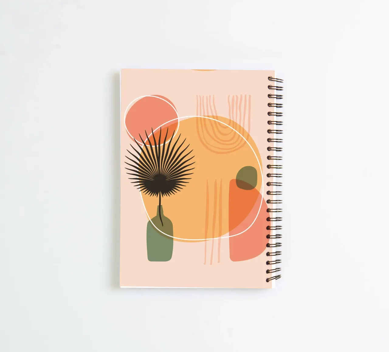 Abstract boho art - Warm colours spiral notebook by Whole©