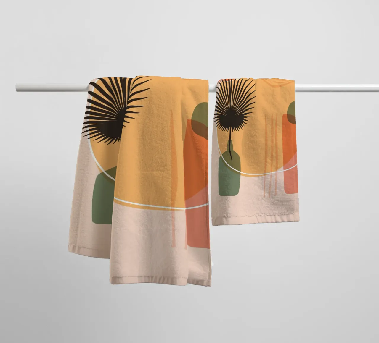 Arte astratta boho - Colori caldi asciugamano da bagno da Whole©