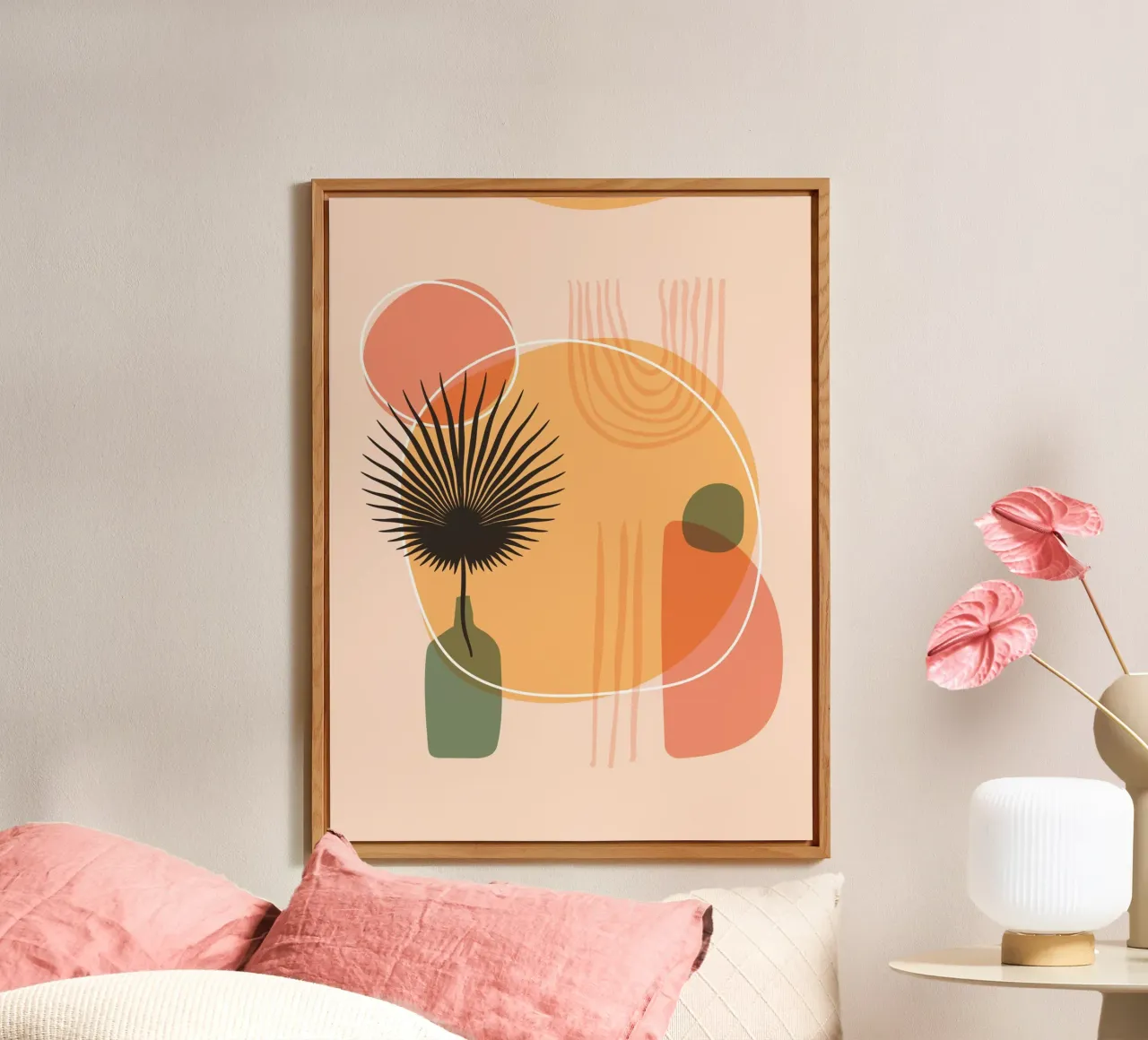 Abstract boho art - Warm colours forex plate by Whole©