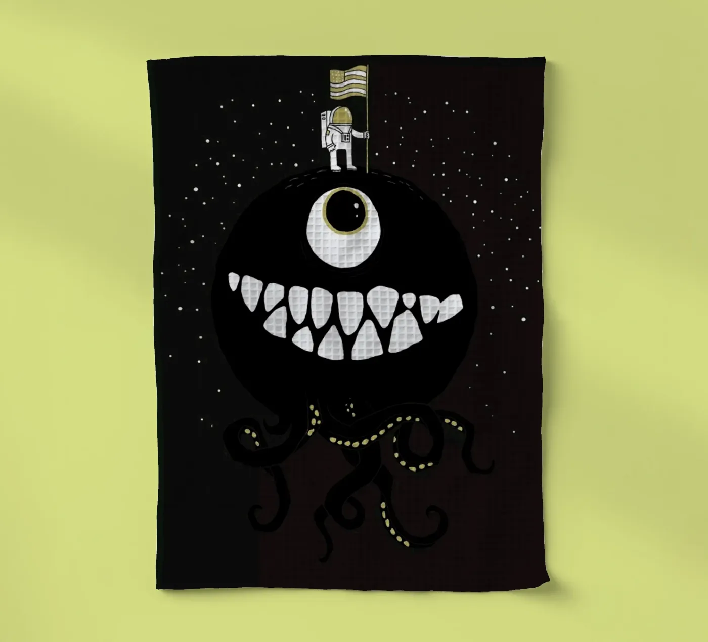 Space Oddity tea towel by DinoMike