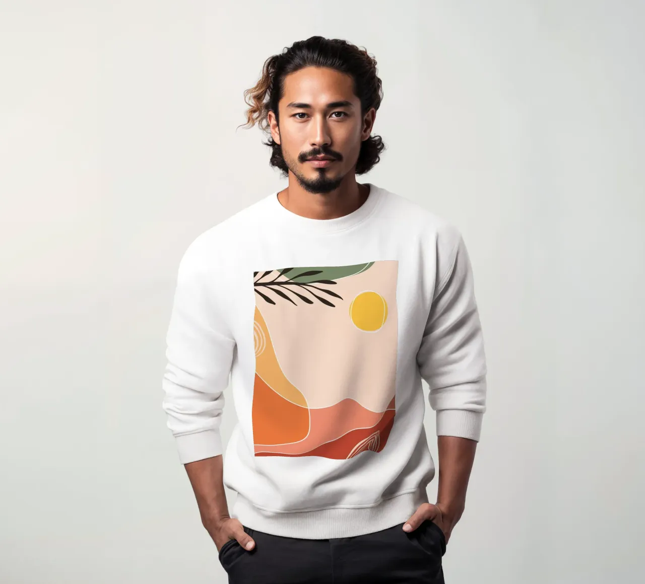 Paesaggio solare Boho - Arte astratta felpa da Whole©