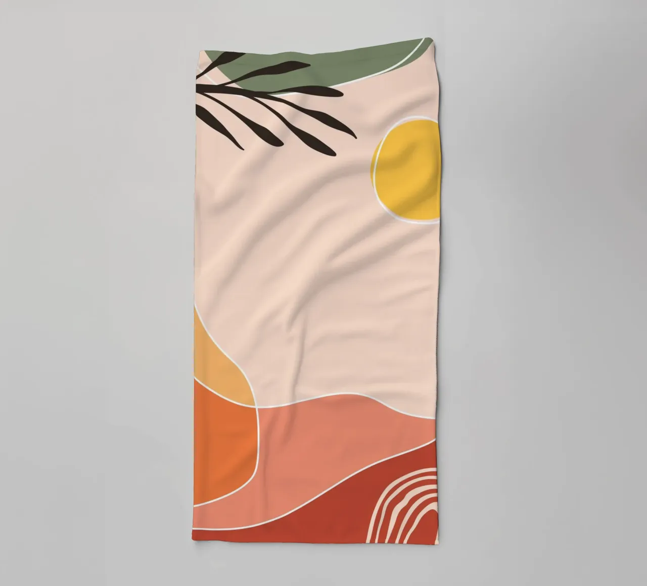 Boho sunscape - Abstracte kunst badhanddoek van Whole©