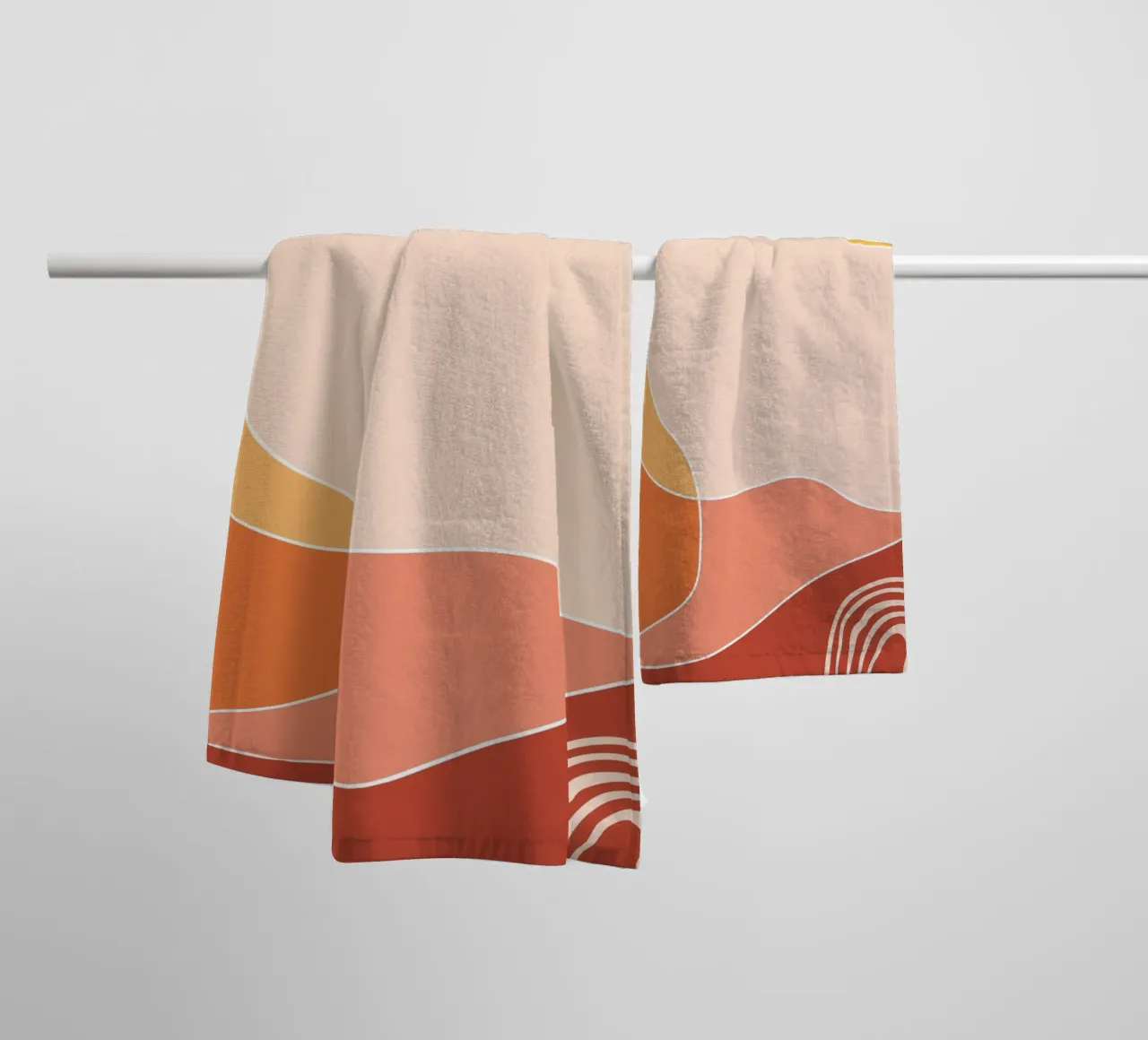 Boho sunscape - Abstracte kunst badhanddoek van Whole©