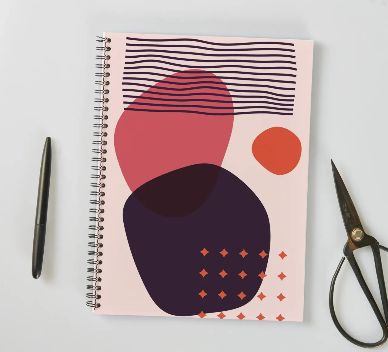 Geometric abstraction - Modern design spiral notebook by Whole©