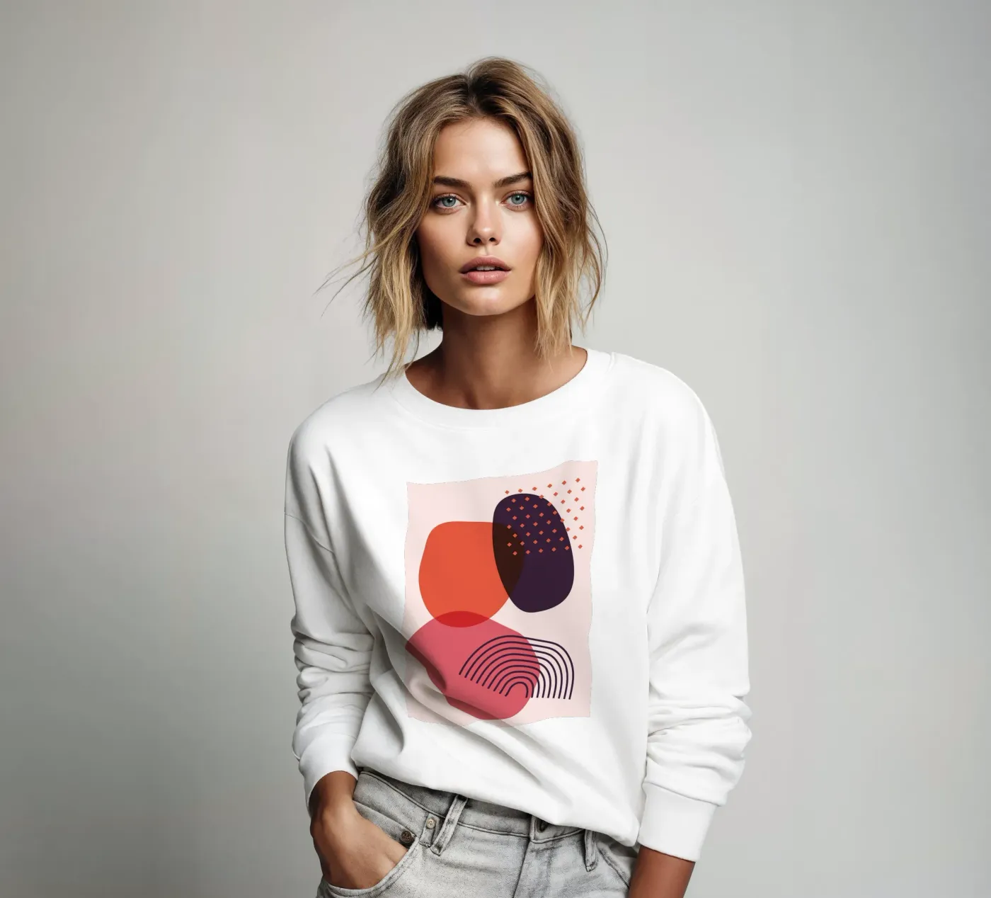 Formes abstraites - Composition créative sweat de Whole©