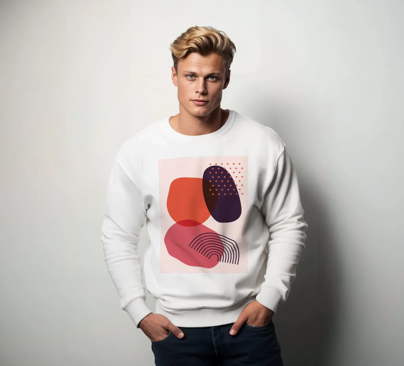 Formes abstraites - Composition créative sweat de Whole©