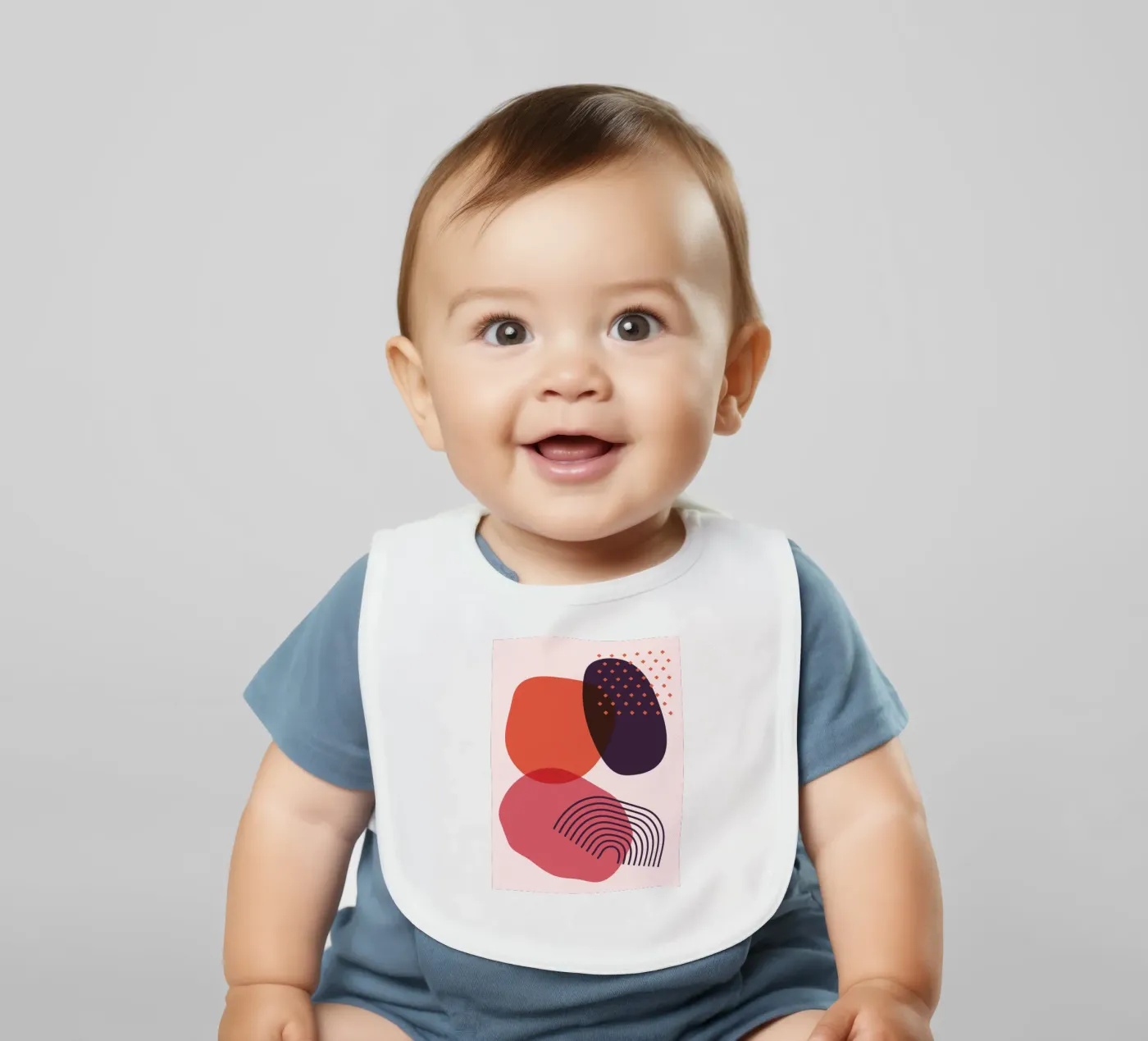 Abstract forms - Creative composition baby bib by Whole©