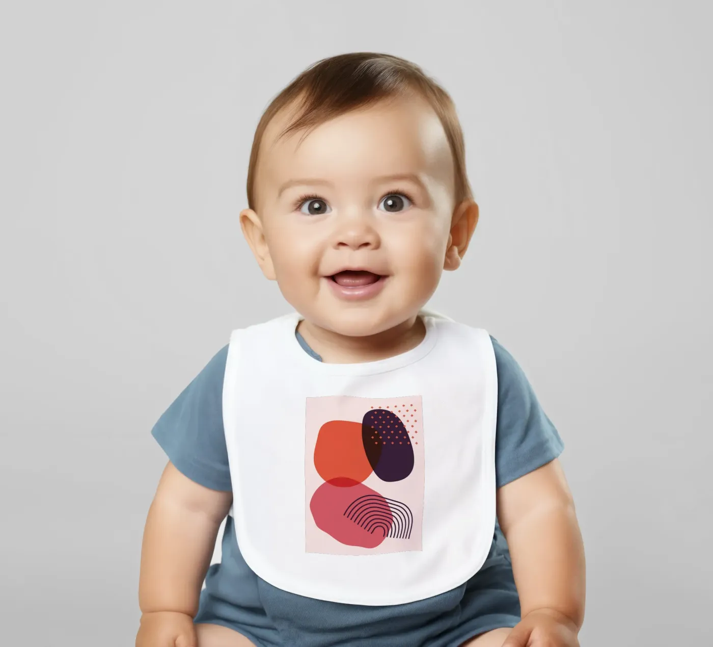 Abstract forms - Creative composition baby bib by Whole©
