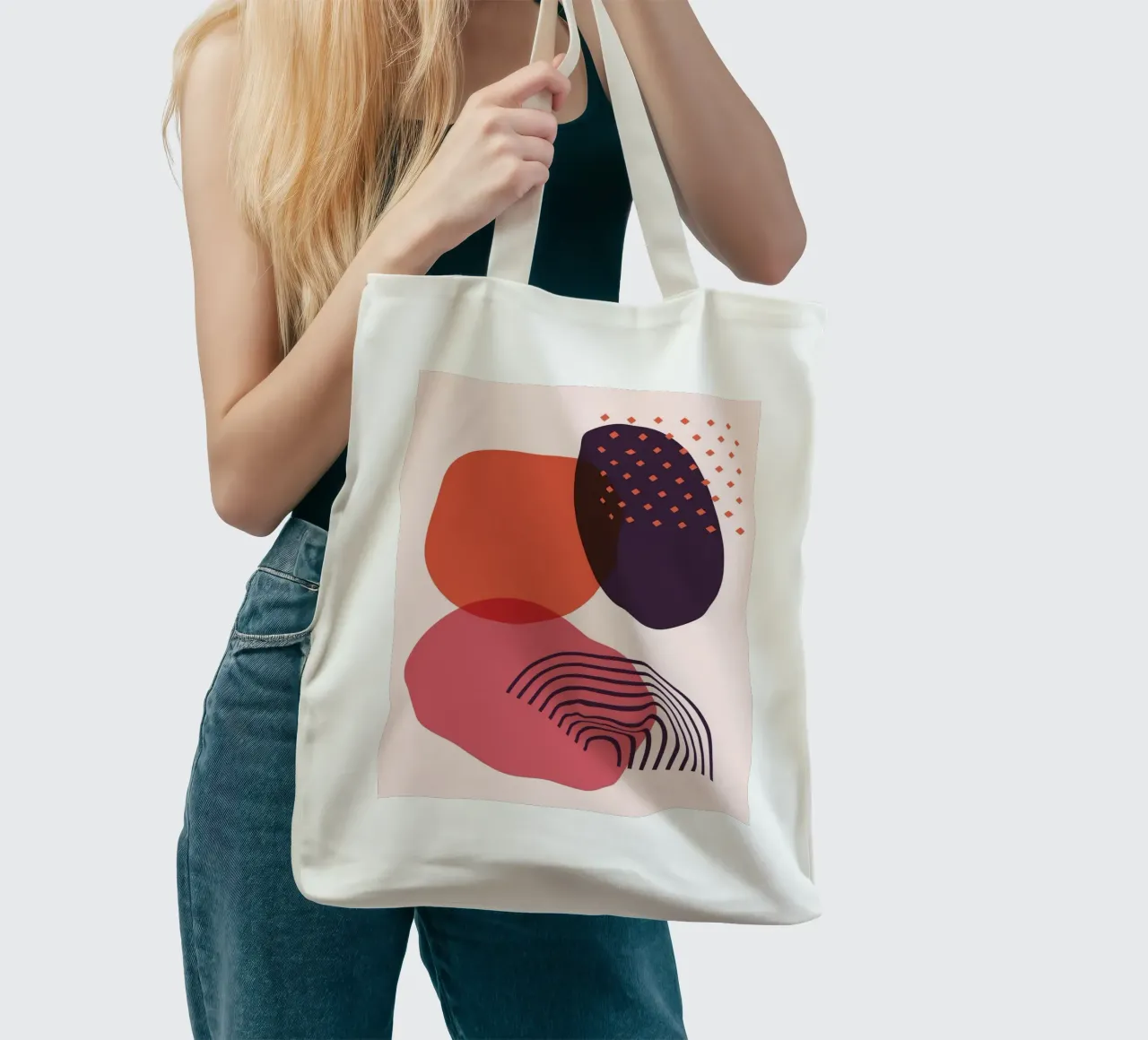 Forme astratte - Composizione creativa borsa in juta da Whole©
