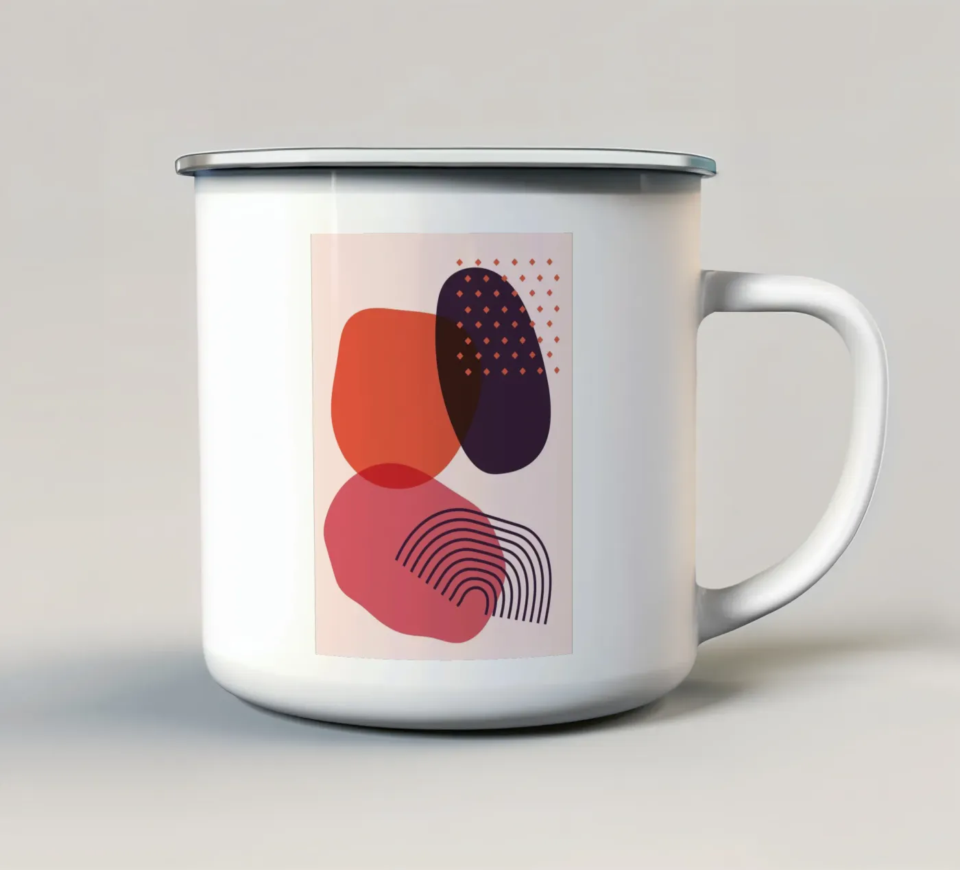 Abstract forms - Creative composition enamel mug by Whole©