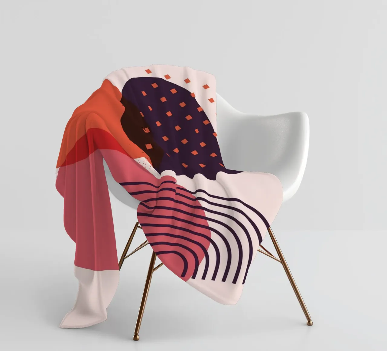 Abstract forms - Creative composition fleece blanket by Whole©