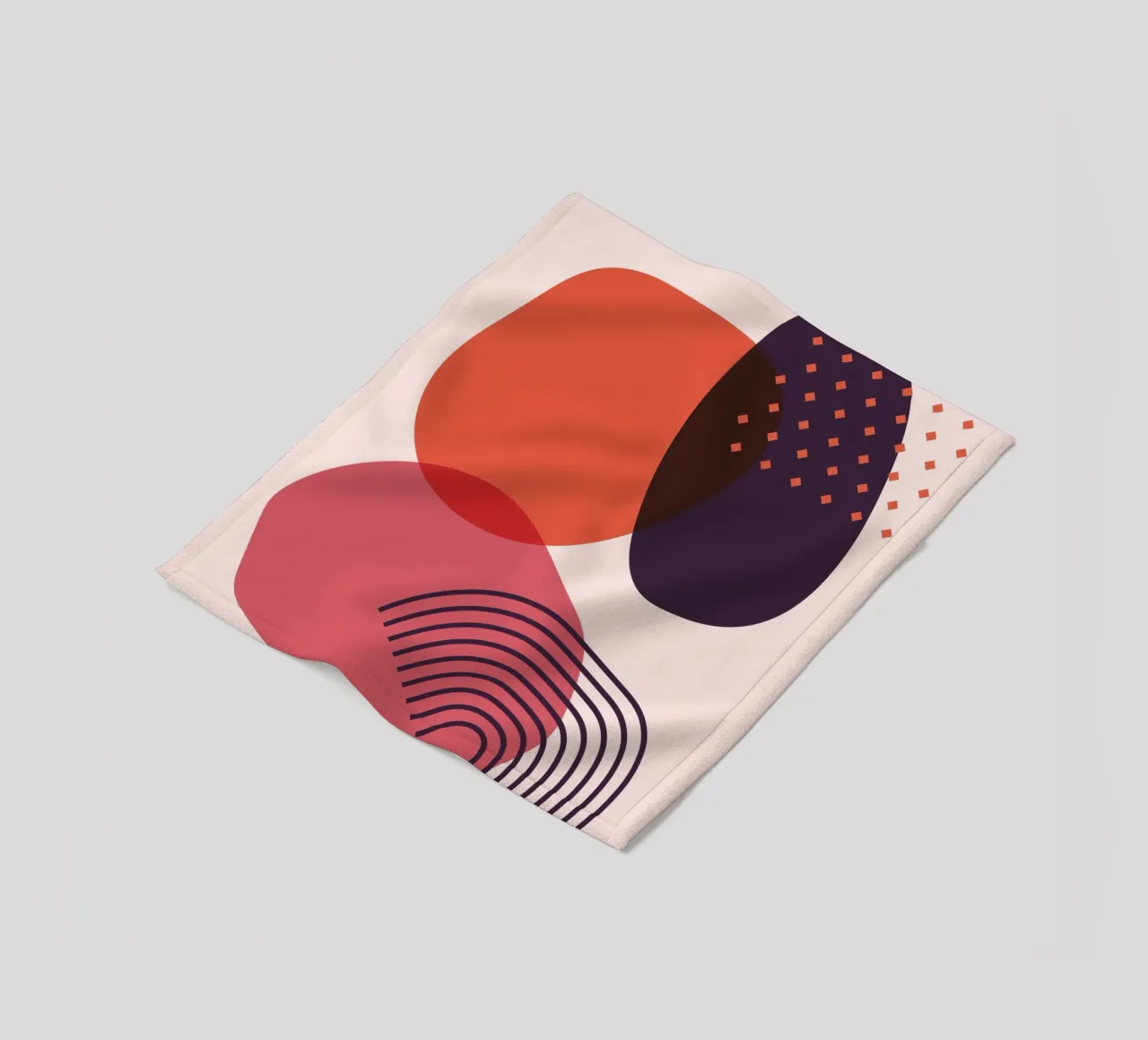 Abstract forms - Creative composition fleece blanket by Whole©