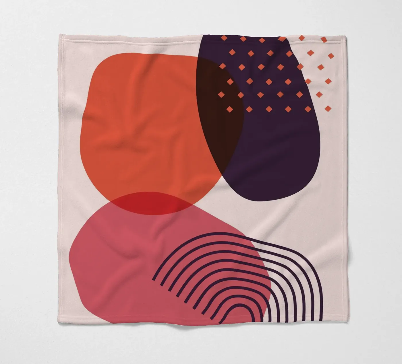 Formes abstraites - Composition créative plaid polaire de Whole©