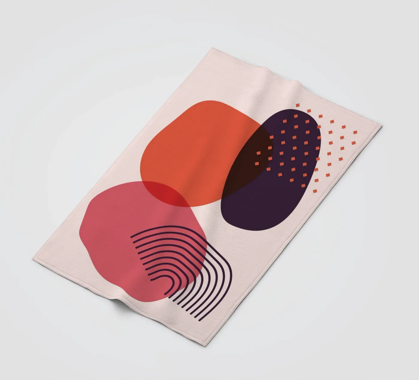 Formes abstraites - Composition créative plaid polaire de Whole©