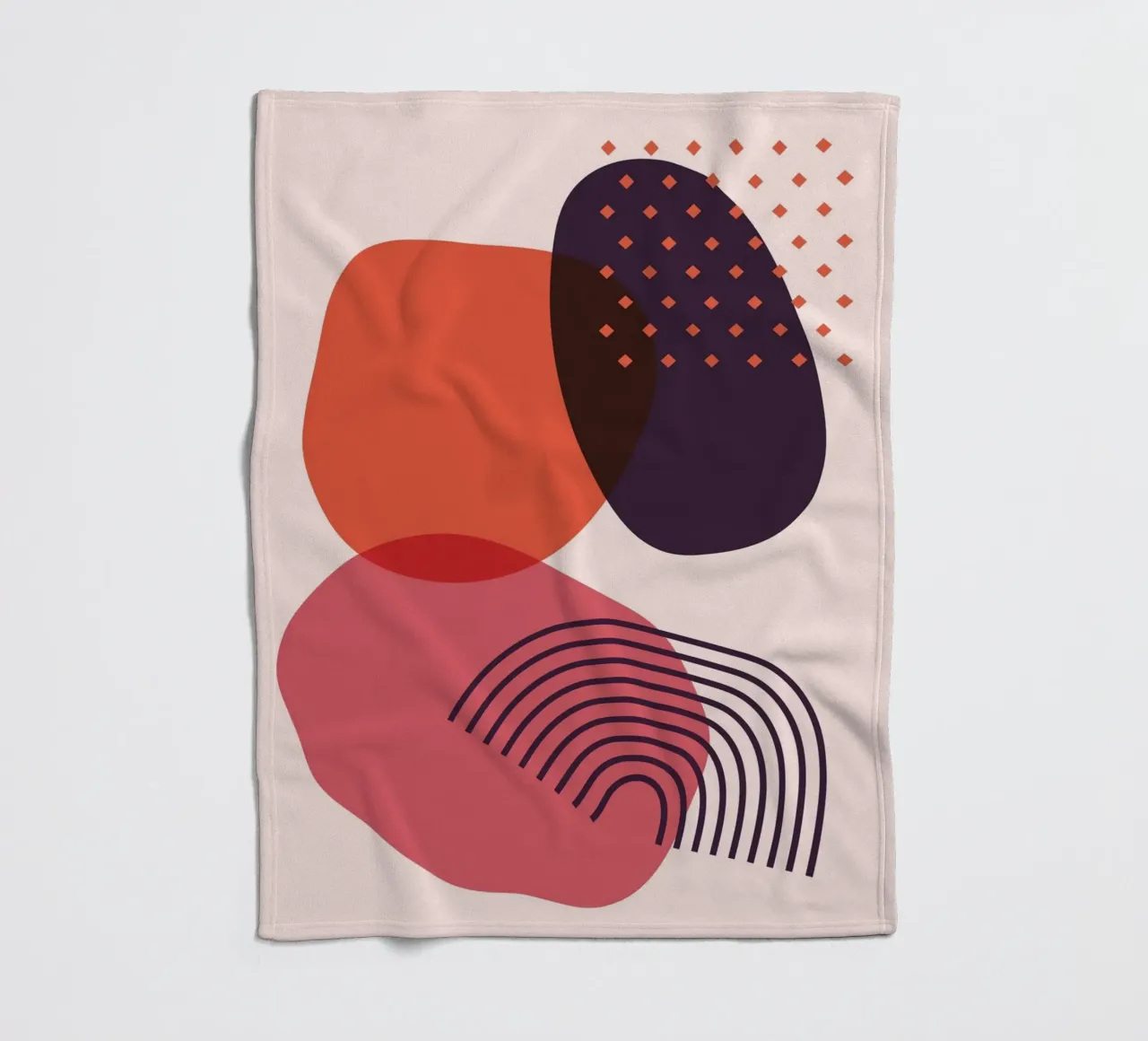 Abstract forms - Creative composition fleece blanket by Whole©
