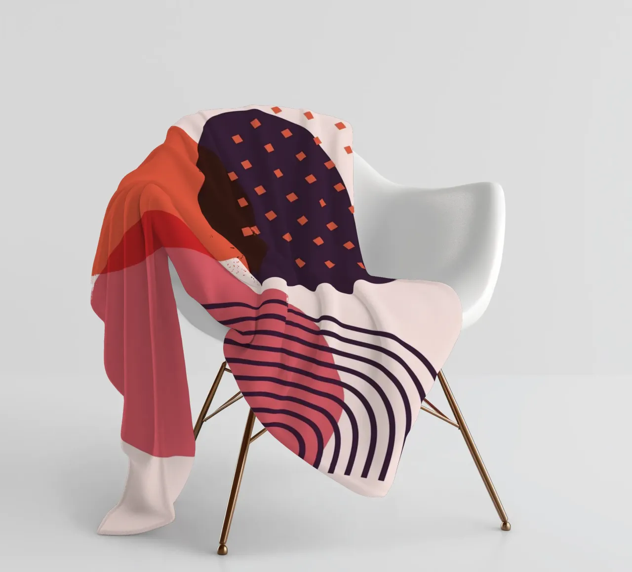 Abstract forms - Creative composition fleece blanket by Whole©