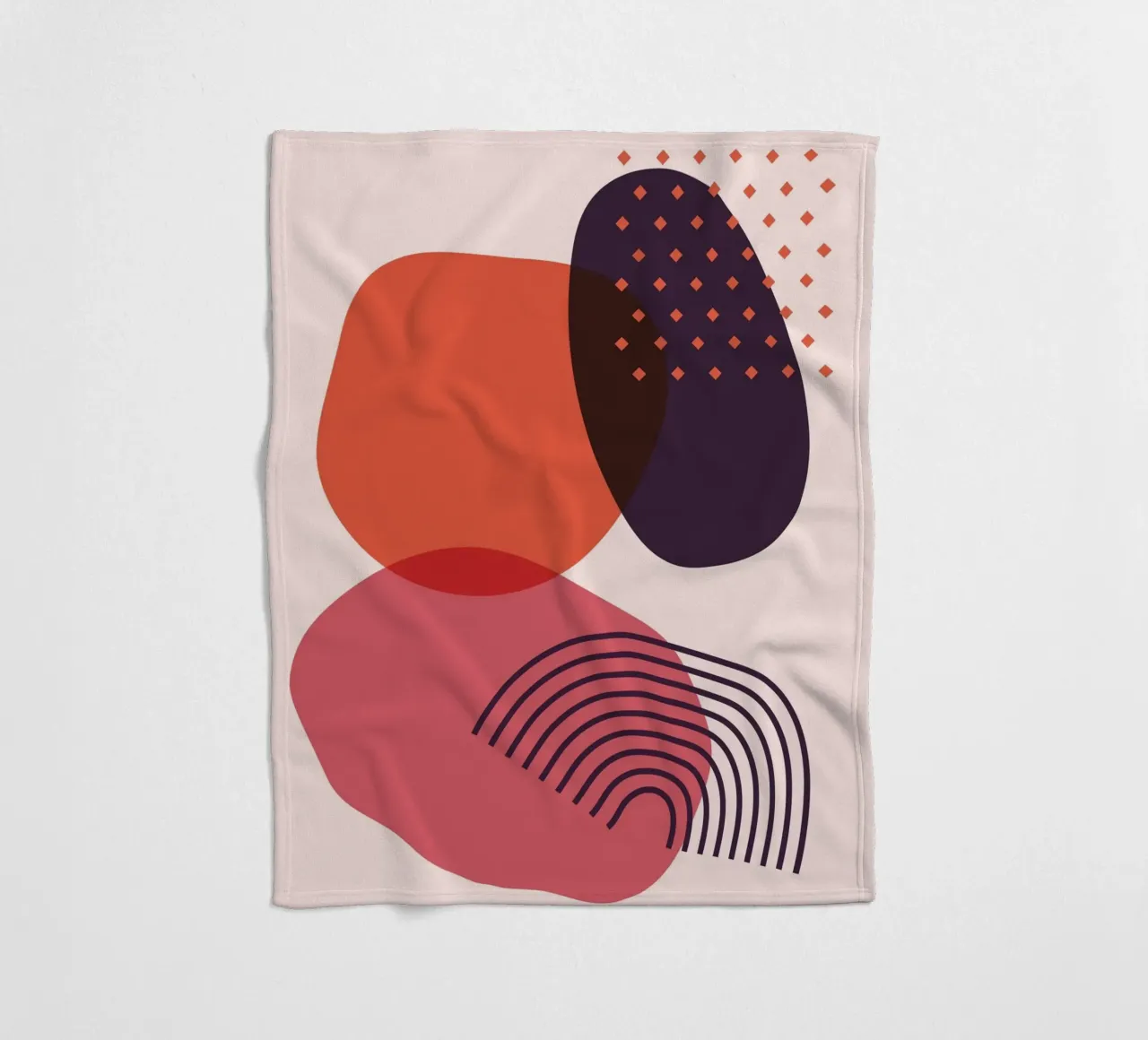 Abstract forms - Creative composition fleece blanket by Whole©