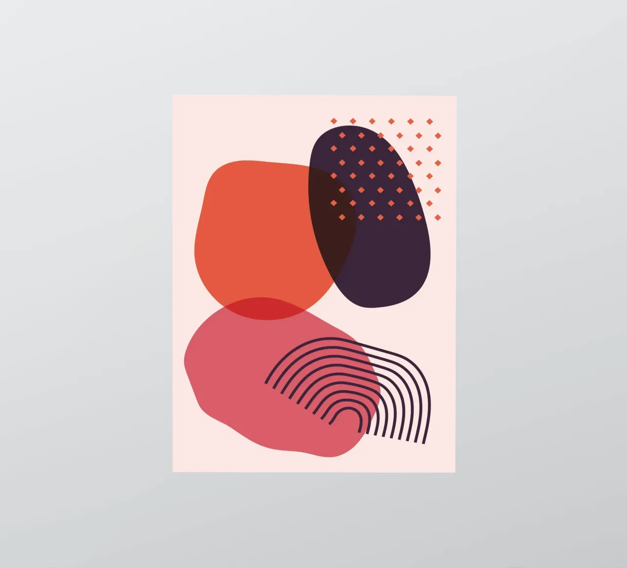 Abstract forms - Creative composition sticker by Whole©