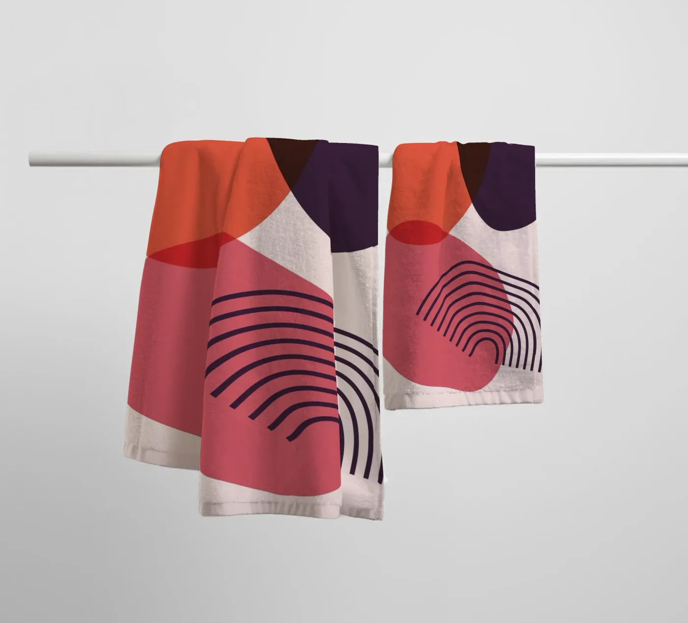 Abstract forms - Creative composition badhanddoek van Whole©