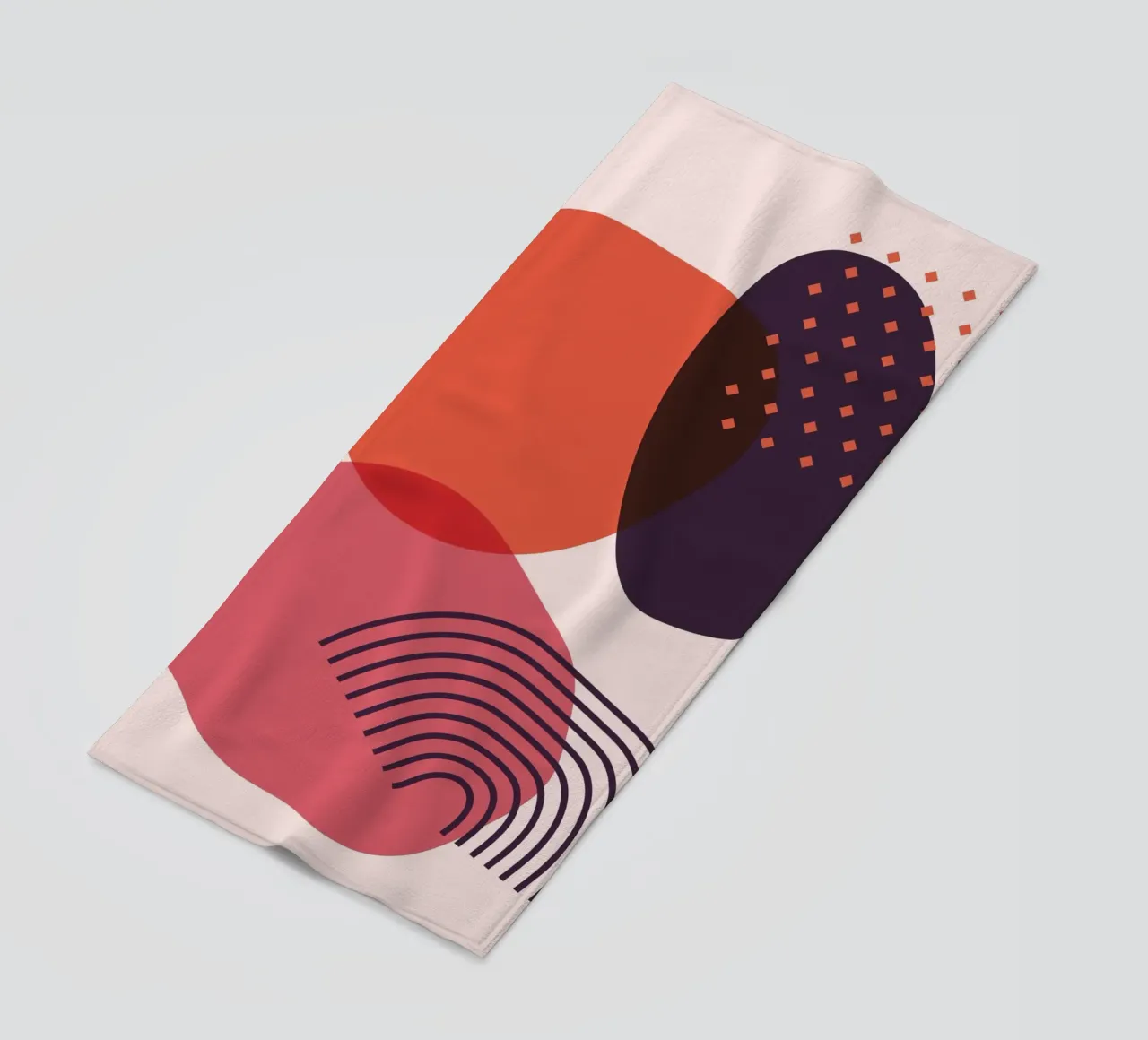 Abstract forms - Creative composition beach towel by Whole©