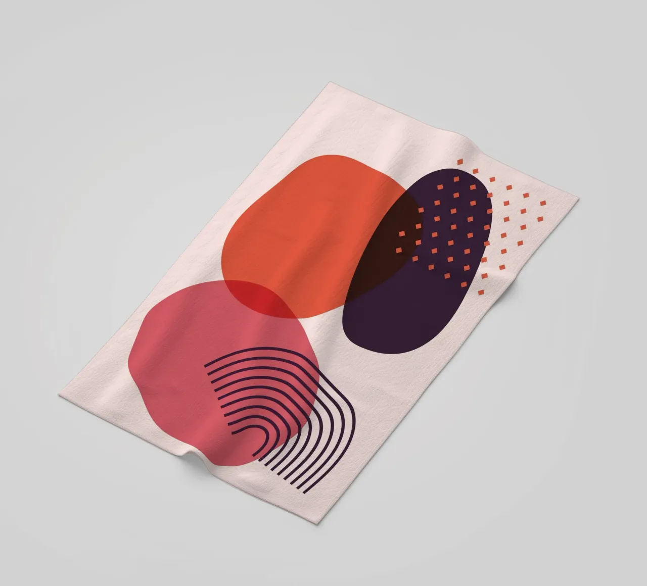 Abstract forms - Creative composition beach towel by Whole©