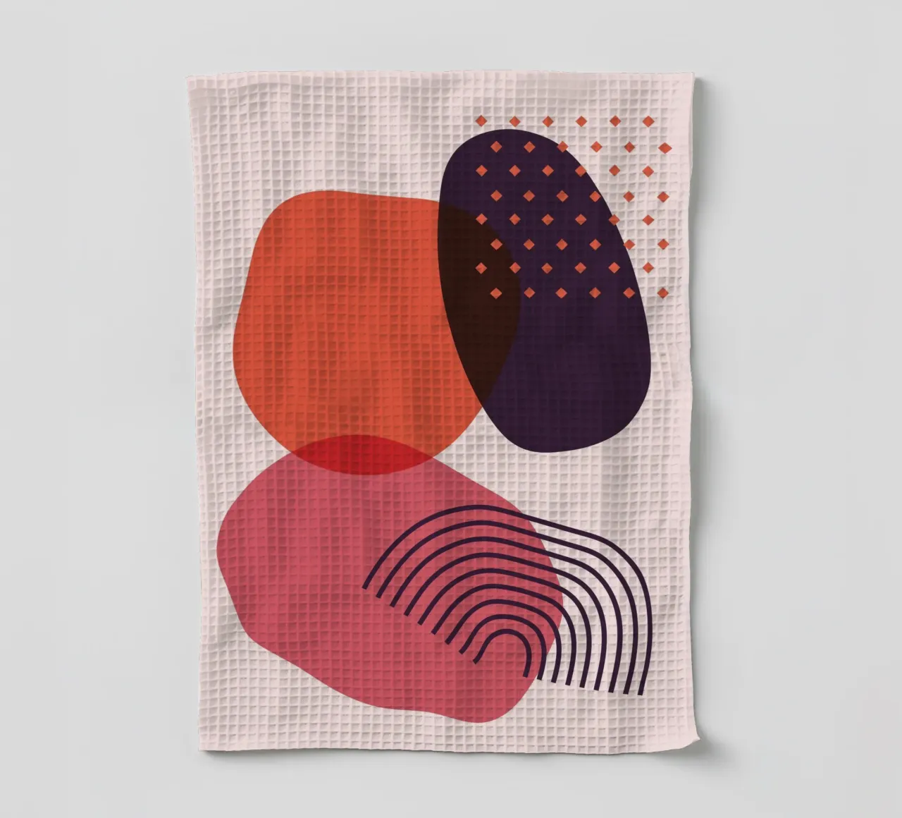 Abstract forms - Creative composition tea towel by Whole©
