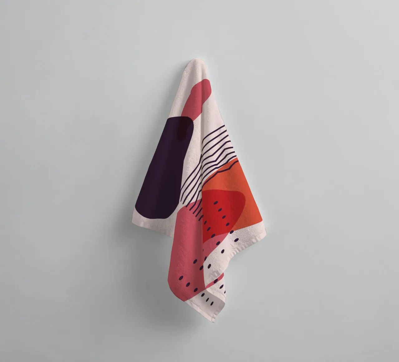 Abstracte elegantie - Geometrisch ontwerp badhanddoek van Whole©