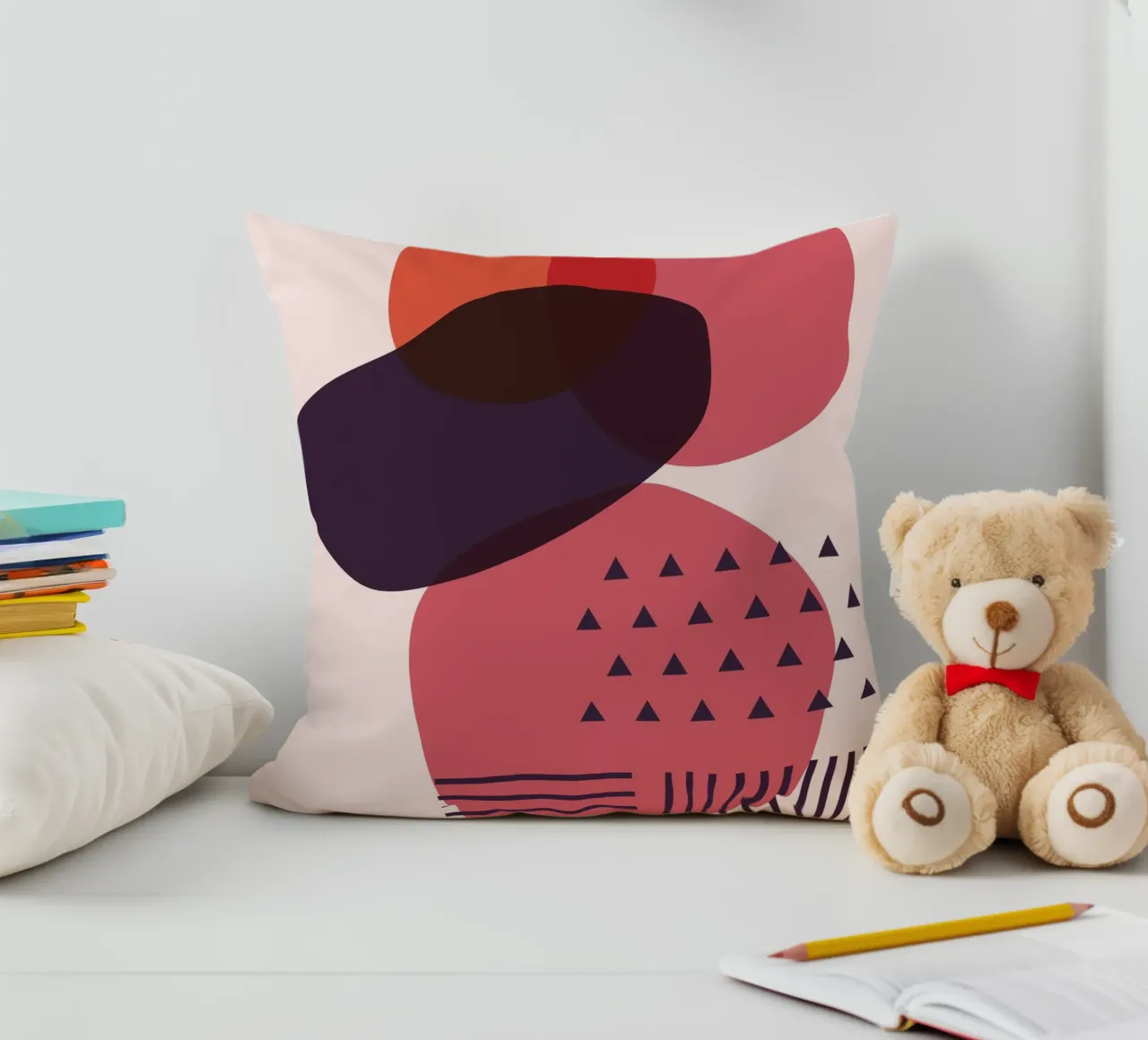 "Abstract forms - modern art decorative cushion by Whole©