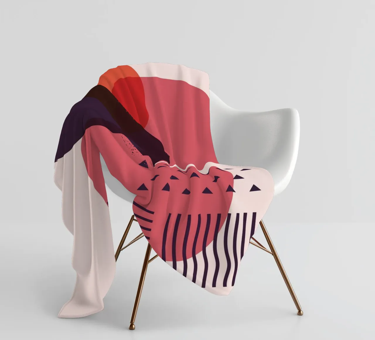 "Abstract forms - modern art fleece blanket by Whole©