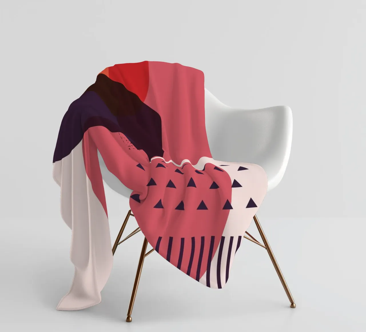 "Abstract forms - modern art fleece blanket by Whole©