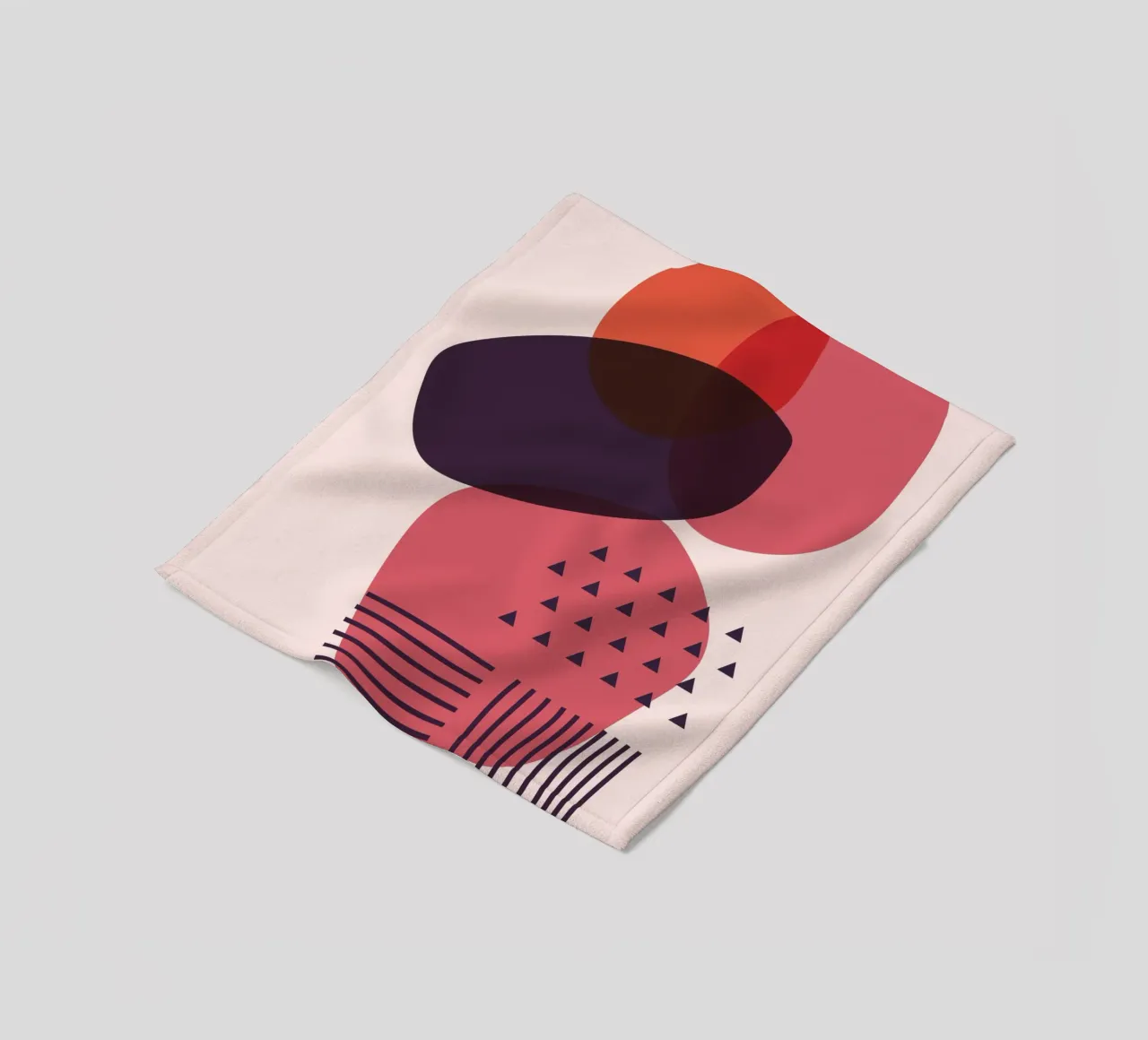"Abstract forms - modern art fleece blanket by Whole©
