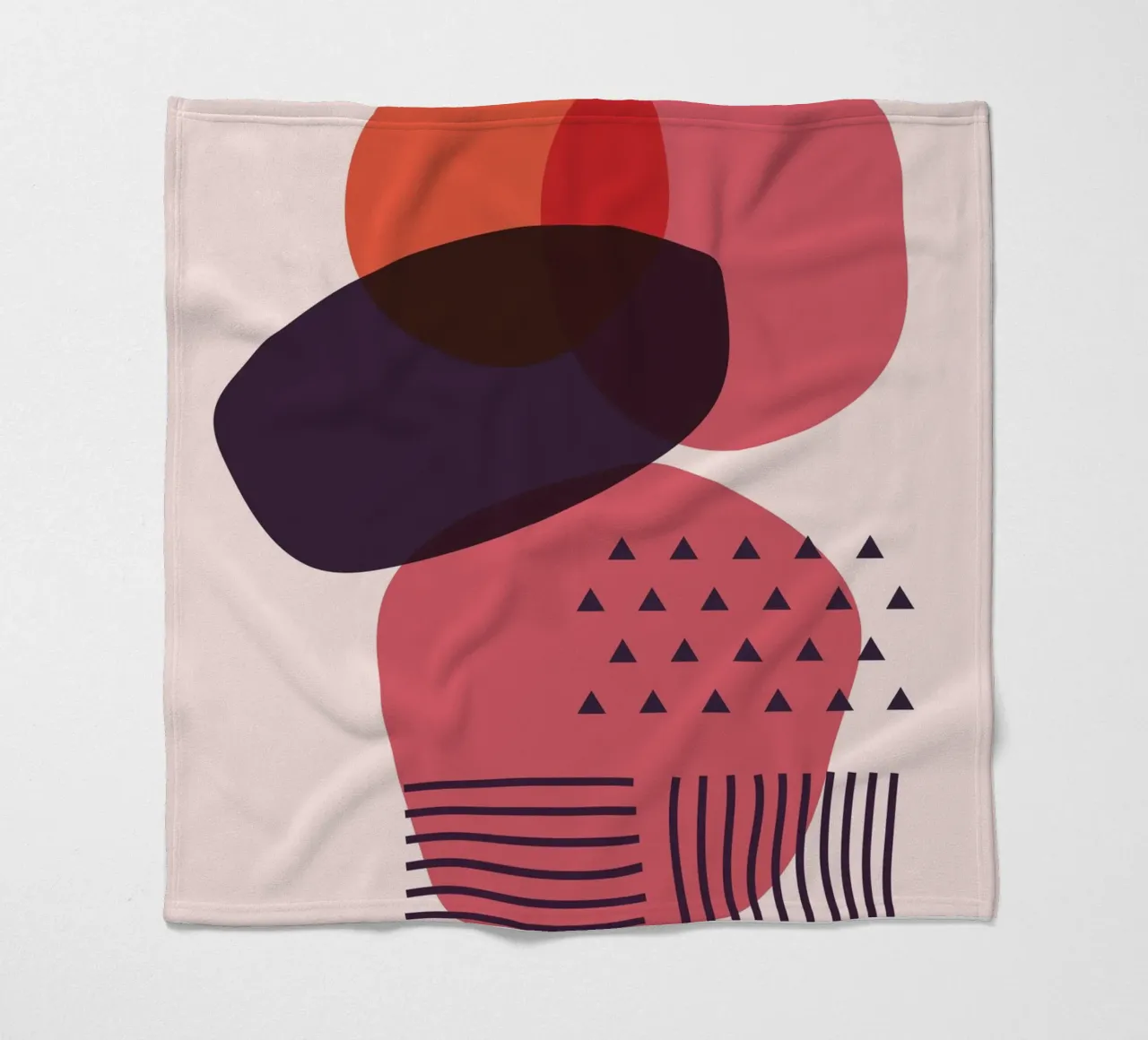 "Abstract forms - modern art fleece blanket by Whole©
