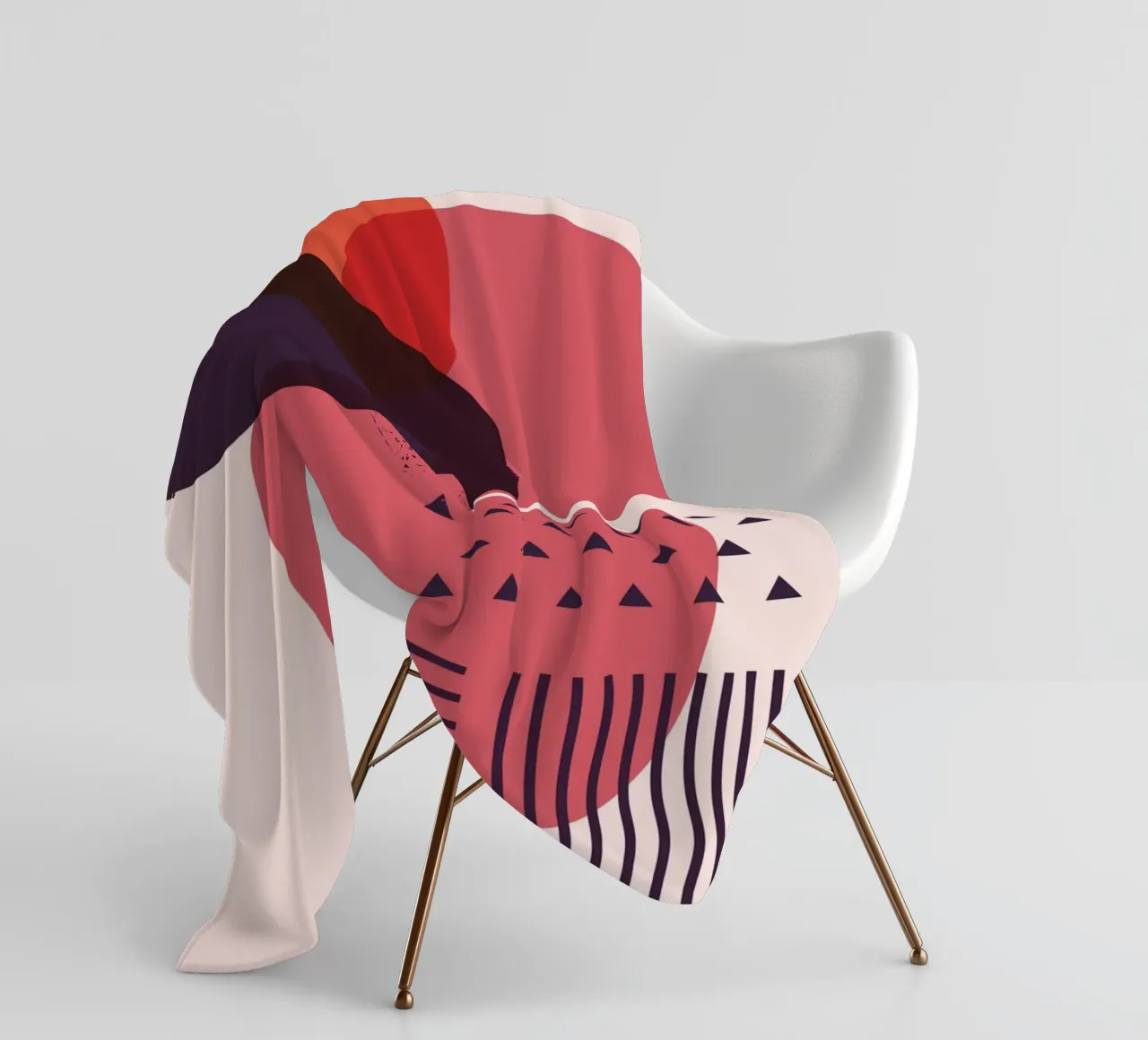 "Abstract forms - modern art fleece blanket by Whole©