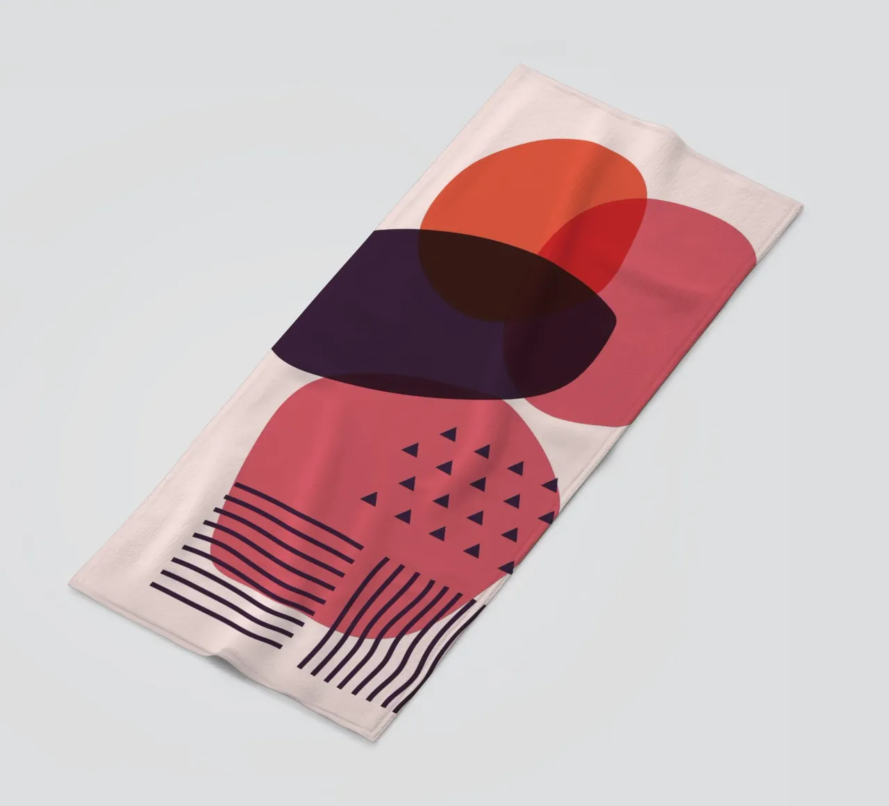 "Abstract forms - modern art beach towel by Whole©