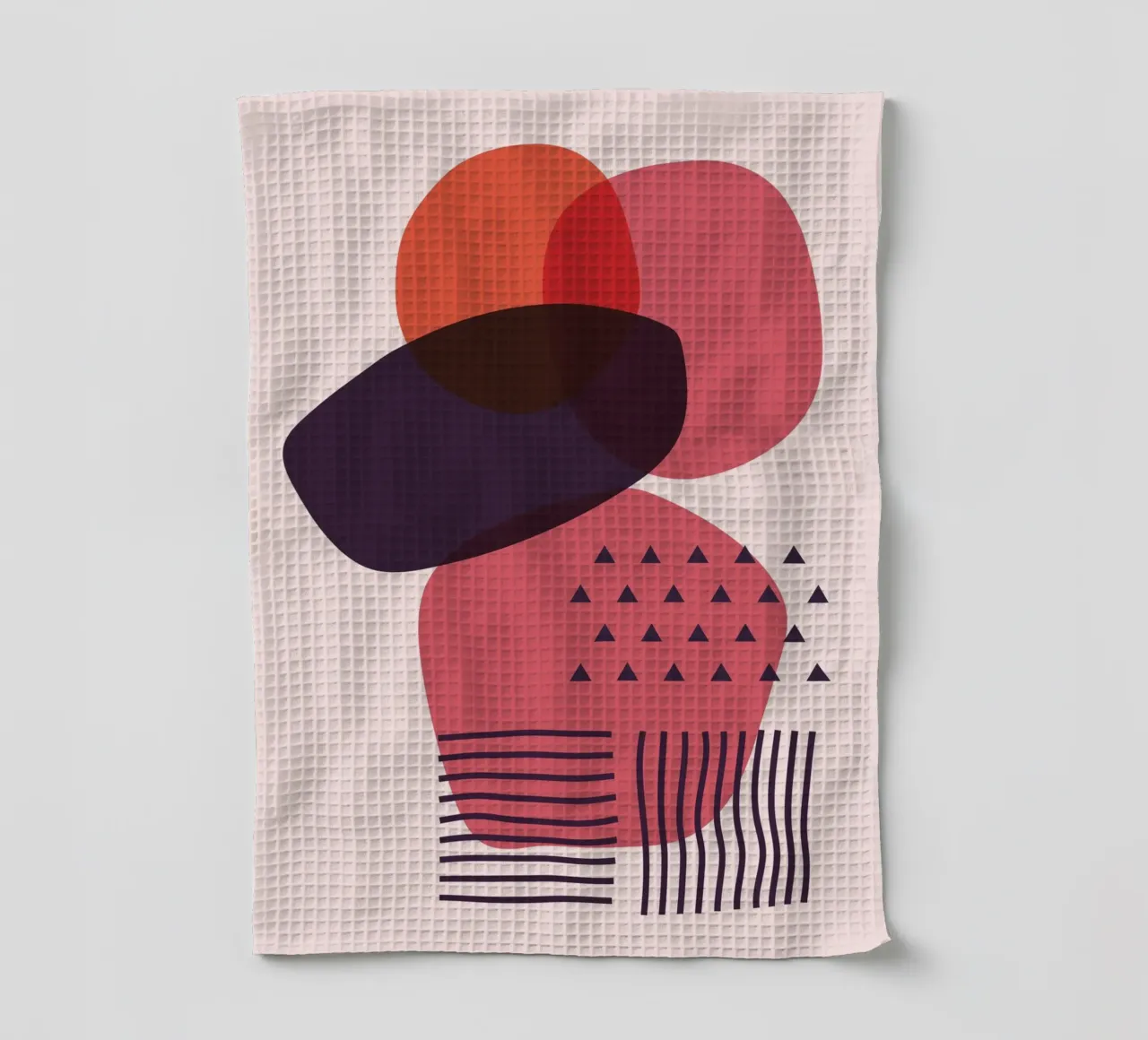 "Abstract forms - modern art tea towel by Whole©