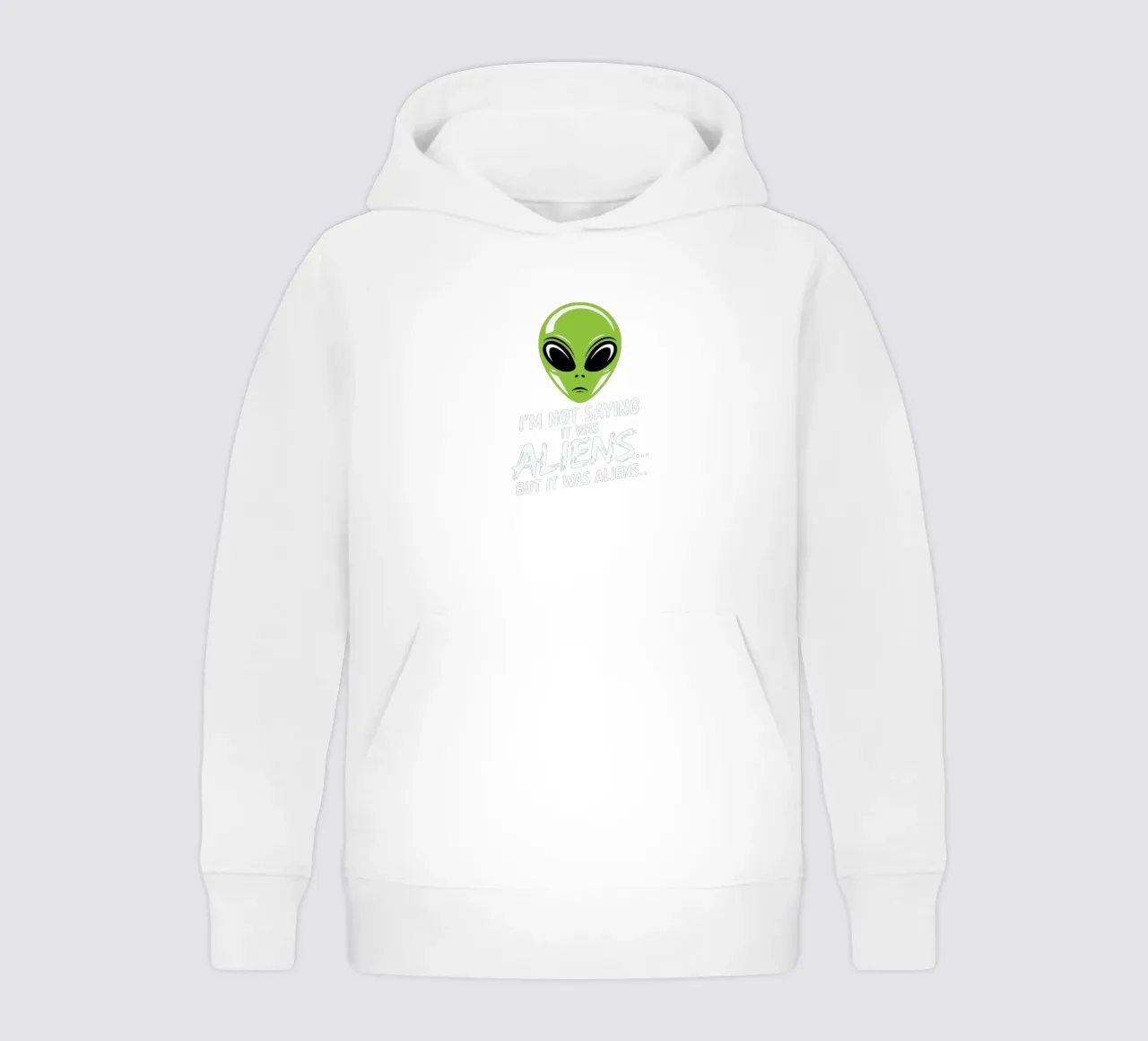 I'm not saying it was aliens... but it was aliens… felpa bambino con cappuccio da edsonramosart