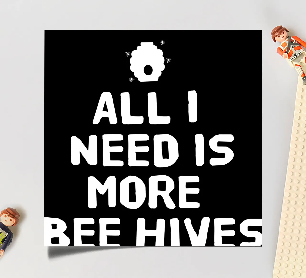 All i need is more bee hives foglio adesivo da happieeagle