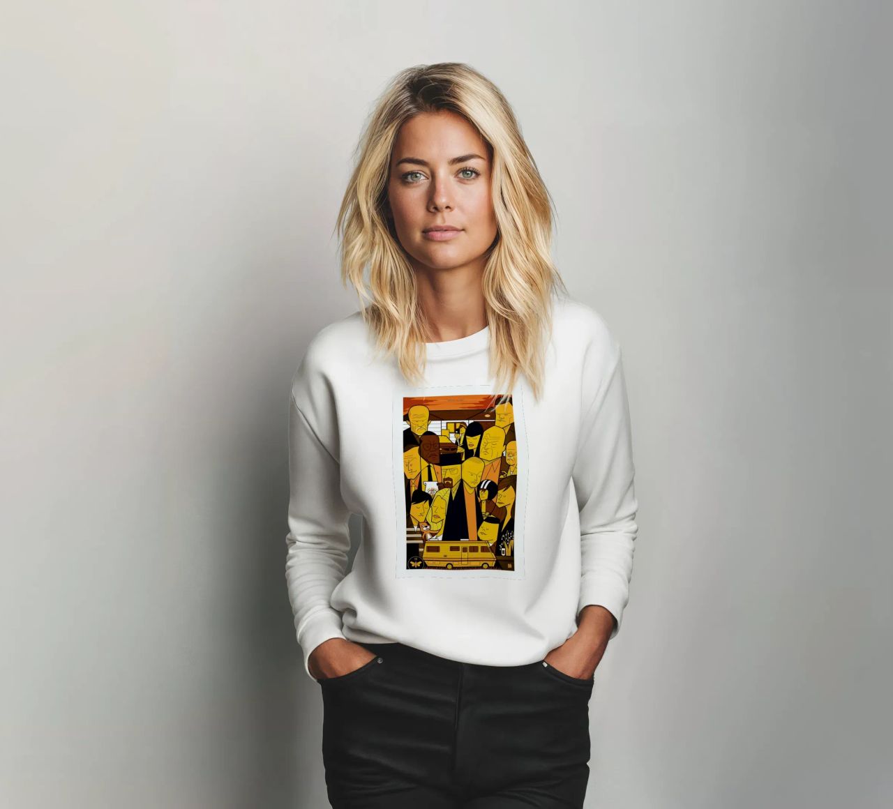I'm the one who knocks - yellow version sweat de Ale Giorgini