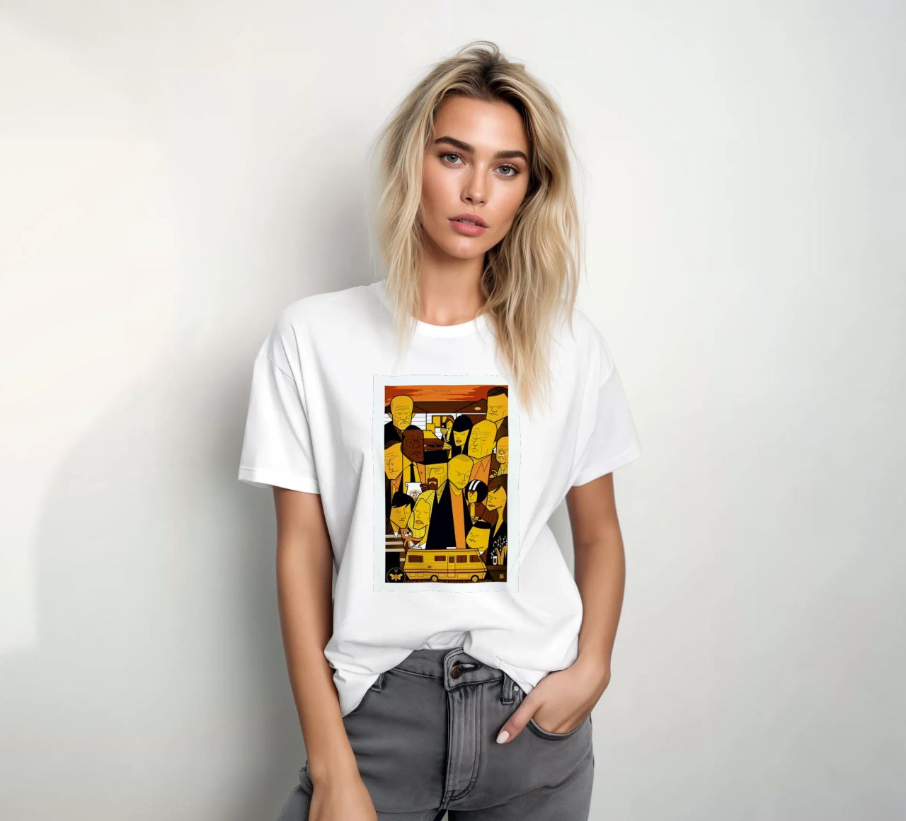 I'm the one who knocks - yellow version t-shirt by Ale Giorgini
