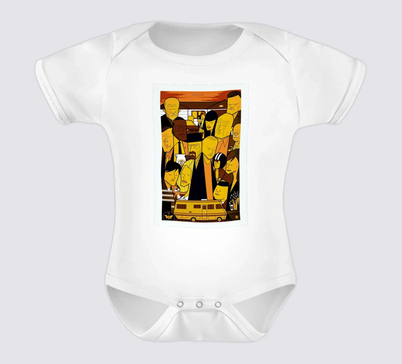 I'm the one who knocks - yellow version Kurzarm Babybody von Ale Giorgini