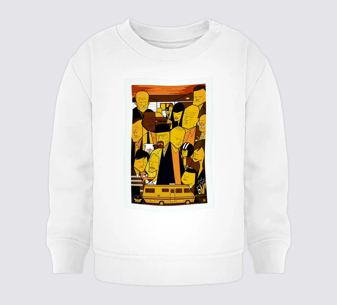 I'm the one who knocks - yellow version baby sweatshirt by Ale Giorgini