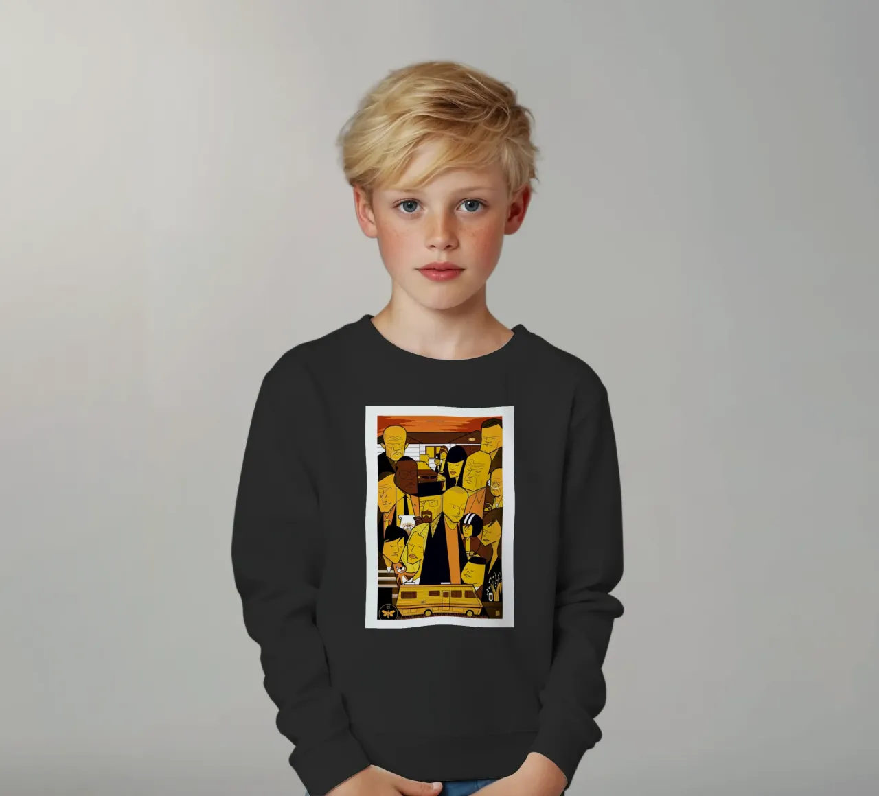 I'm the one who knocks - yellow version felpa bambino da Ale Giorgini